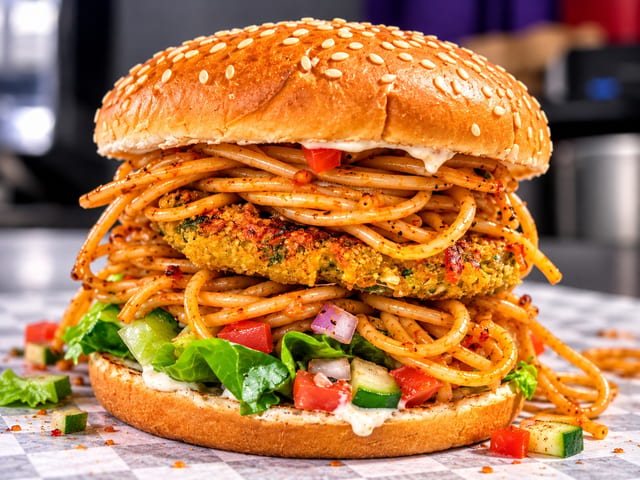 Noodles Burger Bliss.