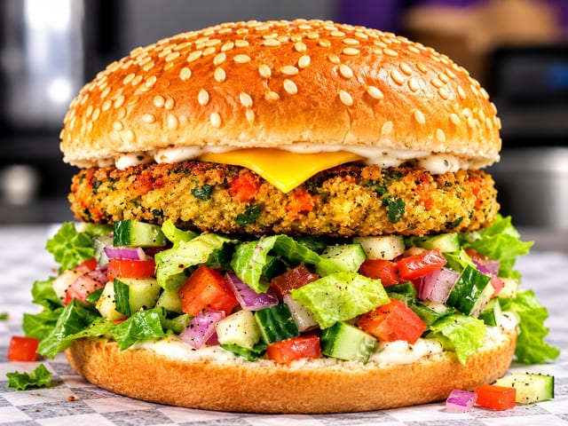 Fully Loaded Veggie Burger.