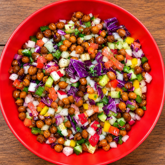 Black Chickpea Salad (Vegan).