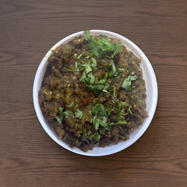 Baigan Bharta (Vegan) - Mashed Eggplant.